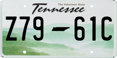 TN license plate Z7961C