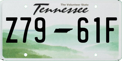 TN license plate Z7961F