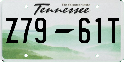 TN license plate Z7961T