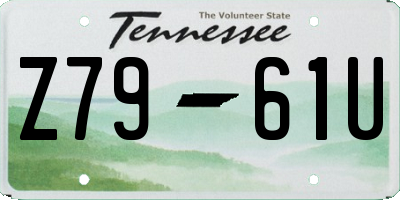 TN license plate Z7961U