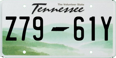 TN license plate Z7961Y