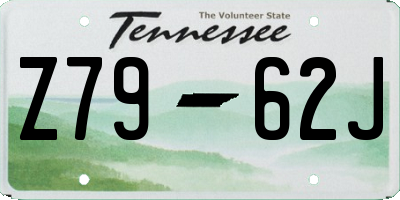 TN license plate Z7962J