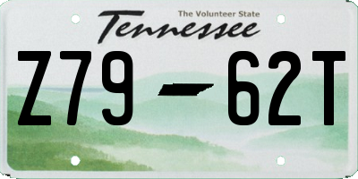 TN license plate Z7962T