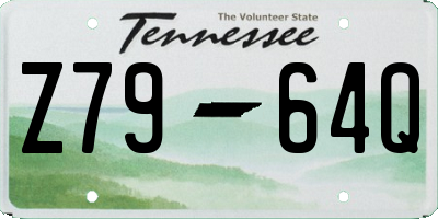 TN license plate Z7964Q