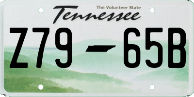 TN license plate Z7965B