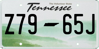 TN license plate Z7965J