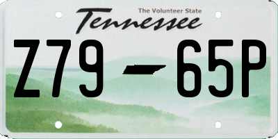 TN license plate Z7965P