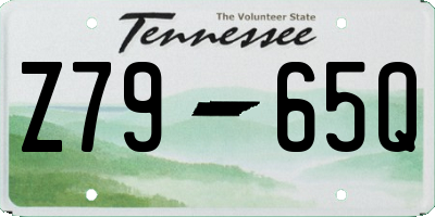 TN license plate Z7965Q