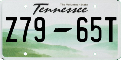 TN license plate Z7965T