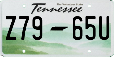 TN license plate Z7965U