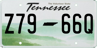 TN license plate Z7966Q