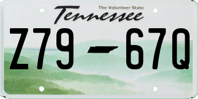 TN license plate Z7967Q