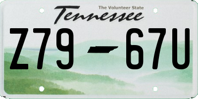 TN license plate Z7967U