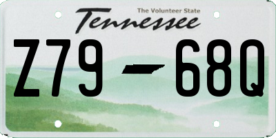 TN license plate Z7968Q