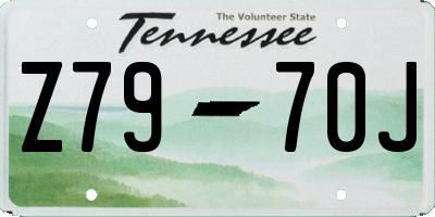 TN license plate Z7970J