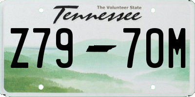 TN license plate Z7970M