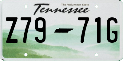 TN license plate Z7971G