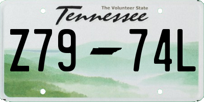 TN license plate Z7974L