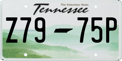 TN license plate Z7975P
