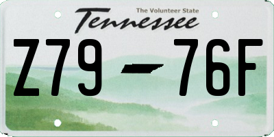 TN license plate Z7976F