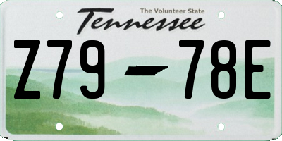TN license plate Z7978E