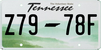 TN license plate Z7978F