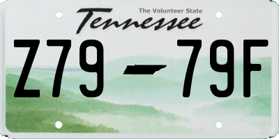 TN license plate Z7979F