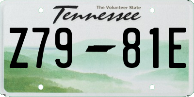 TN license plate Z7981E