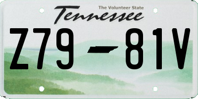 TN license plate Z7981V