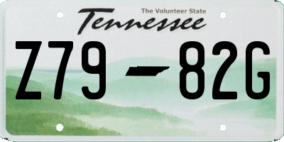 TN license plate Z7982G