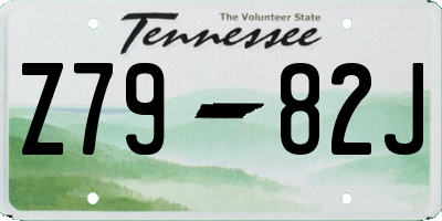 TN license plate Z7982J