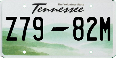 TN license plate Z7982M