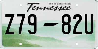 TN license plate Z7982U