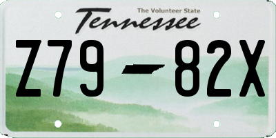 TN license plate Z7982X