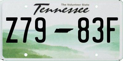 TN license plate Z7983F