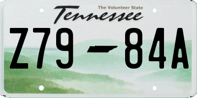 TN license plate Z7984A
