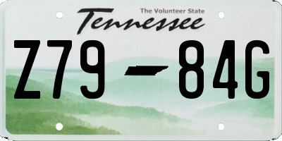TN license plate Z7984G