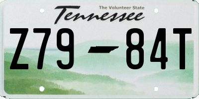 TN license plate Z7984T