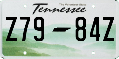 TN license plate Z7984Z