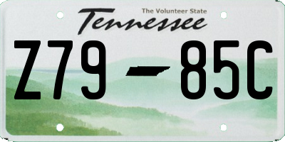TN license plate Z7985C