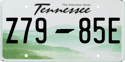 TN license plate Z7985E