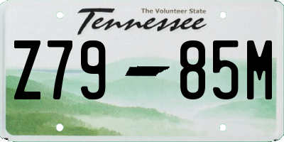 TN license plate Z7985M