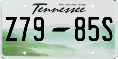 TN license plate Z7985S