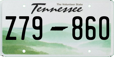 TN license plate Z7986O