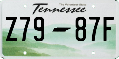 TN license plate Z7987F