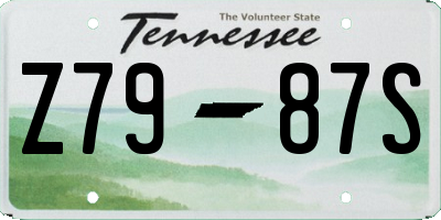 TN license plate Z7987S