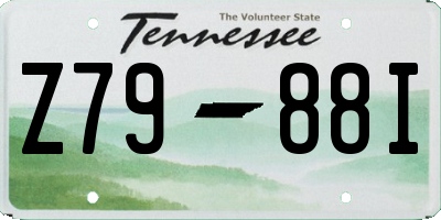 TN license plate Z7988I