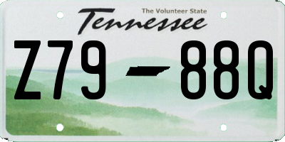 TN license plate Z7988Q