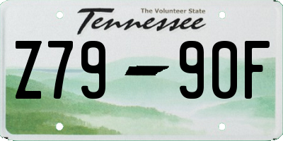 TN license plate Z7990F