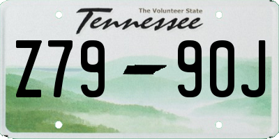 TN license plate Z7990J